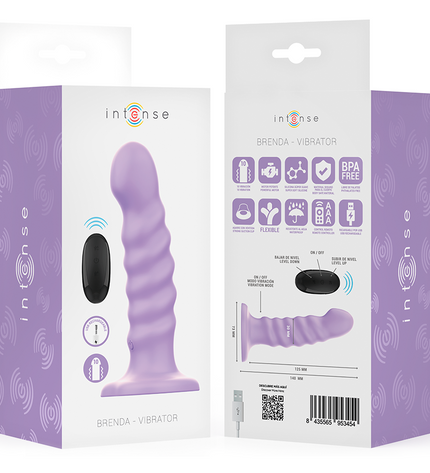 INTENSE - BRENDA VIBRATEUR TAILLE M DESIGN SPIRALE 10 VIBRATIONS VIOLET TÉLÉCOMMANDE by INTENSE REMOTE CONTROL