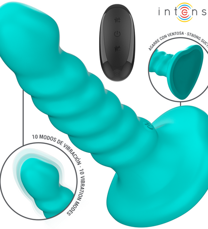 INTENSE - BUFFY VIBRATEUR TAILLE S DESIGN SPIRALE 10 VIBRATIONS TÉLÉCOMMANDE BLEUE by INTENSE REMOTE CONTROL