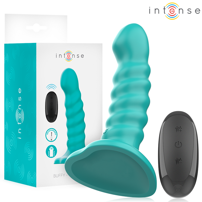 INTENSE - BUFFY VIBRATEUR TAILLE S DESIGN SPIRALE 10 VIBRATIONS TÉLÉCOMMANDE BLEUE by INTENSE REMOTE CONTROL