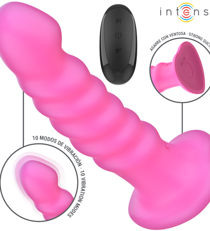 INTENSE - CINDY VIBRATEUR TAILLE L DESIGN SPIRALE 10 VIBRATIONS ROSE TÉLÉCOMMANDE by INTENSE REMOTE CONTROL