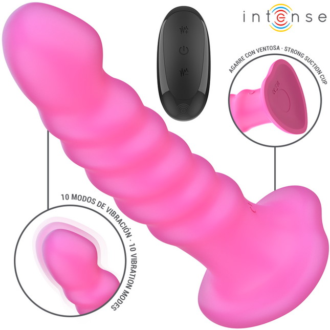 INTENSE - CINDY VIBRATEUR TAILLE L DESIGN SPIRALE 10 VIBRATIONS ROSE TÉLÉCOMMANDE by INTENSE REMOTE CONTROL