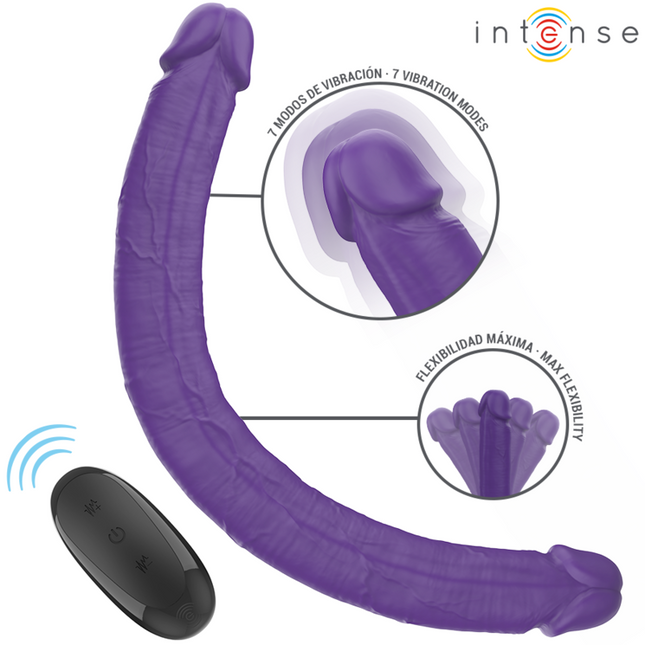 INTENSE - GUNTER DILDO DOUBLE VIBRATEUR 40 CM VIOLET TÉLÉCOMMANDE by INTENSE REMOTE CONTROL