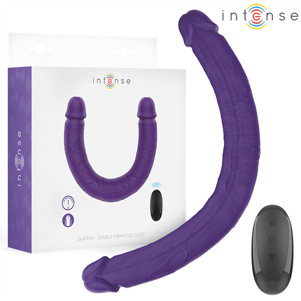 INTENSE - GUNTER DILDO DOUBLE VIBRATEUR 40 CM VIOLET TÉLÉCOMMANDE by INTENSE REMOTE CONTROL
