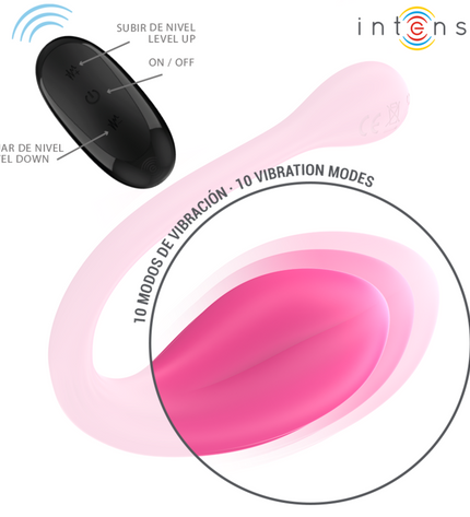 INTENSE - JANICE U VIBRATEUR DOUBLE STIMULATION 10 VIBRATIONS ROSE TÉLÉCOMMANDE by INTENSE REMOTE CONTROL