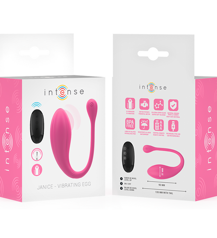 INTENSE - JANICE U VIBRATEUR DOUBLE STIMULATION 10 VIBRATIONS ROSE TÉLÉCOMMANDE by INTENSE REMOTE CONTROL