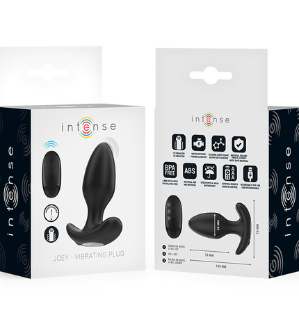 INTENSE - JOEY ANAL PLUG 10 VIBRATIONS NOIR TÉLÉCOMMANDE by INTENSE ANAL TOYS