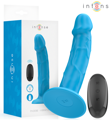 INTENSE - PHOEBE VIBRATEUR RÉALISTE 10 VIBRATIONS TÉLÉCOMMANDE BLEU by INTENSE REMOTE CONTROL