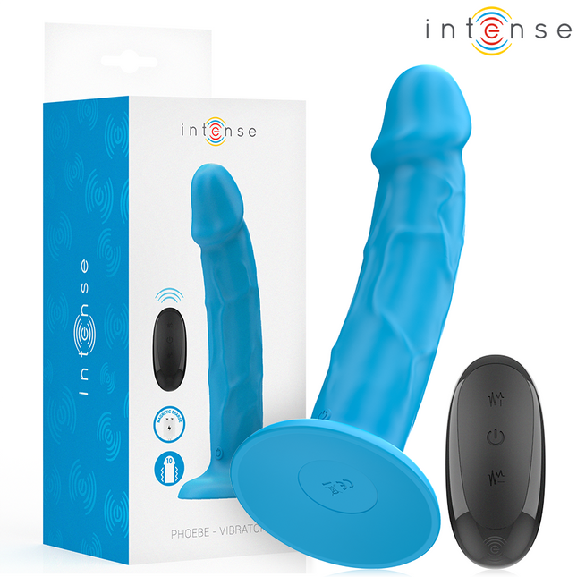 INTENSE - PHOEBE VIBRATEUR RÉALISTE 10 VIBRATIONS TÉLÉCOMMANDE BLEU by INTENSE REMOTE CONTROL