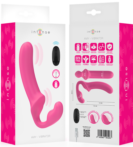 INTENSE - AMY DOUBLE VIBRATEUR 20 CM ROSE TÉLÉCOMMANDE by INTENSE REMOTE CONTROL