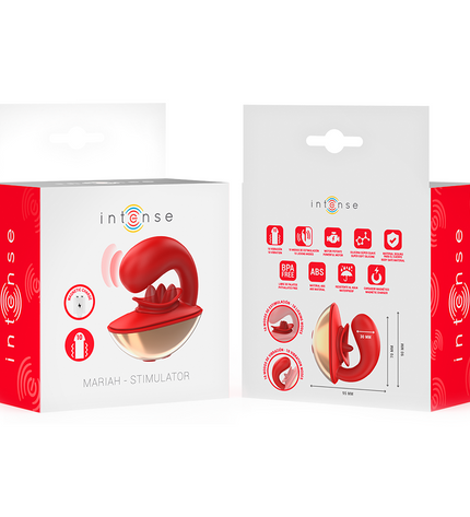 INTENSE - VIBRATEUR & STIMULATEUR MARIAH EN FORME DE U 10 VIBRATIONS ROUGE by INTENSE HIGH TECH