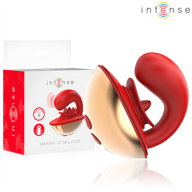 INTENSE - VIBRATEUR & STIMULATEUR MARIAH EN FORME DE U 10 VIBRATIONS ROUGE by INTENSE HIGH TECH
