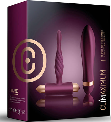 CLIMAXIMUM - DARE KIT VIBRATEUR TWISTED + PLUG ANAL DÉBUTANT by CLIMAXIMUM