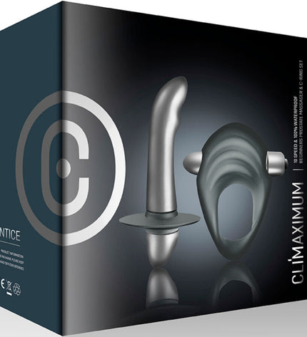 CLIMAXIMUM - KIT ENTICE ANNEAU PÉNITENTIAIRE + VIBRATEUR PROSTATIQUE DÉBUTANTS by CLIMAXIMUM