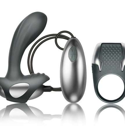 CLIMAXIMUM - KIT EXCITE ANNEAU PÉNITENTIAIRE + MASSEUR DE PROSTATE À FIL by CLIMAXIMUM