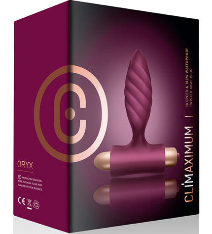 CLIMAXIMUM - PLUG ANAL TORSADÉ ORYX by CLIMAXIMUM