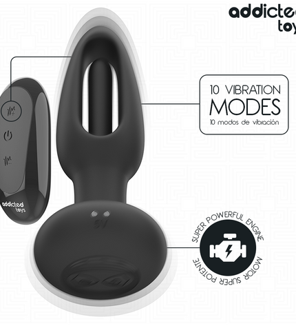 ADDICTED TOYS - PLUG ANAL AVEC LANGUE VIBRANTE ET TÉLÉCOMMANDE by ADDICTED TOYS
