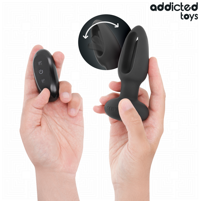 ADDICTED TOYS - PLUG ANAL AVEC LANGUE VIBRANTE ET TÉLÉCOMMANDE by ADDICTED TOYS