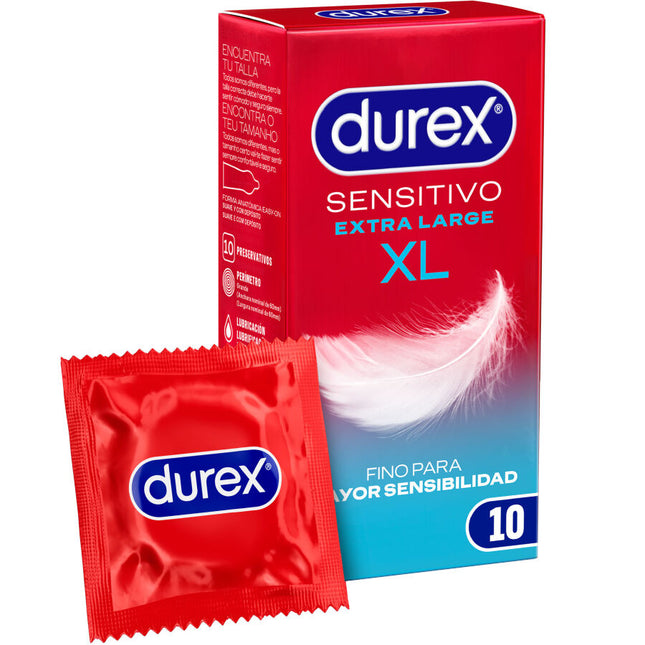 DUREX - PRÉSERVATIFS SENSIBLES XL EXTRA-LONG 10 UNITÉS by DUREX CONDOMS