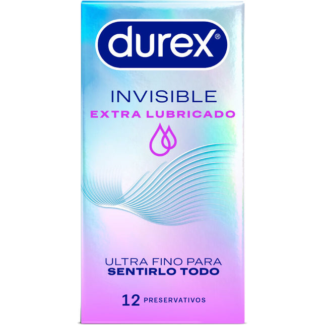 DUREX - PRÉSERVATIFS INVISIBLES EXTRA LUBRIFIÉS 12 UNITÉS - Concombre Boutique