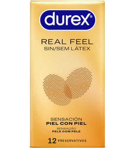 DUREX - PRÉSERVATIFS REAL FEEL SANS LATEX 12 UNITÉS - Concombre Boutique