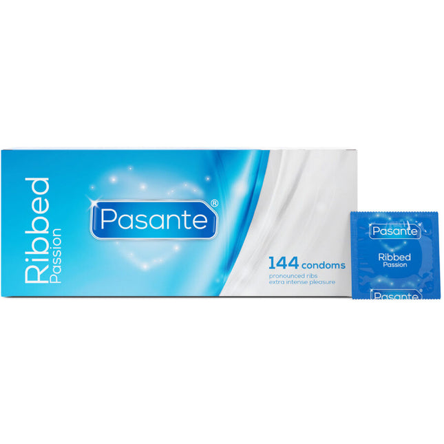 PASANTE - PRÉSERVATIFS PASSION CÔTELÉS BOÎTE 144 UNITÉS by PASANTE
