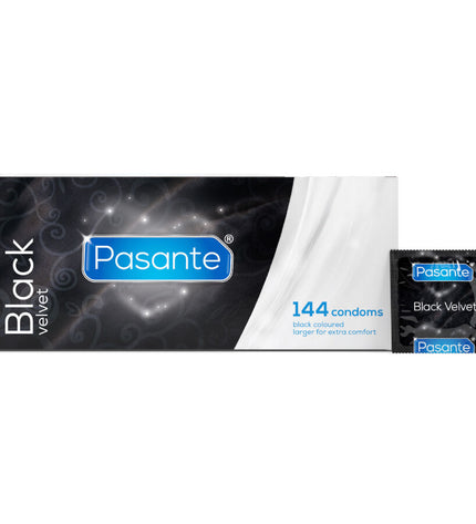 PASANTE - PRÉSERVATIFS EN VELOURS NOIR BOÎTE 144 UNITÉS by PASANTE