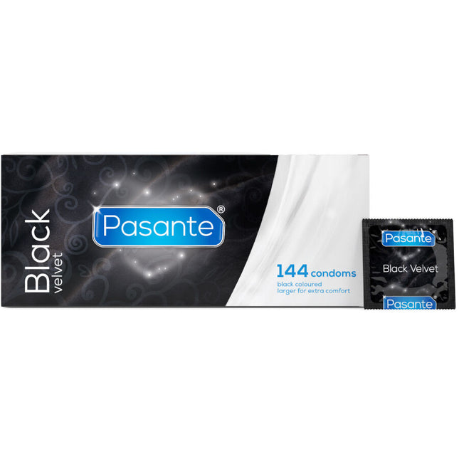 PASANTE - PRÉSERVATIFS EN VELOURS NOIR BOÎTE 144 UNITÉS by PASANTE