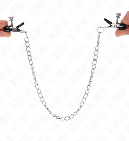 KINK - PINCES À TAMELON CHAÎNE PLATE ARGENT 34 CM by KINK NIPPLE GRIP