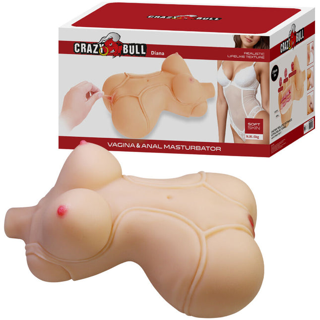 CRAZY BULL - DIANA TORSE FÉMININ RÉALISTE VAGIN ET ANAL 5 KG by CRAZY BULL