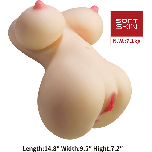 CRAZY BULL - FIONA TORSE FÉMININ RÉALISTE VAGIN ET ANAL 7,1 KG by CRAZY BULL