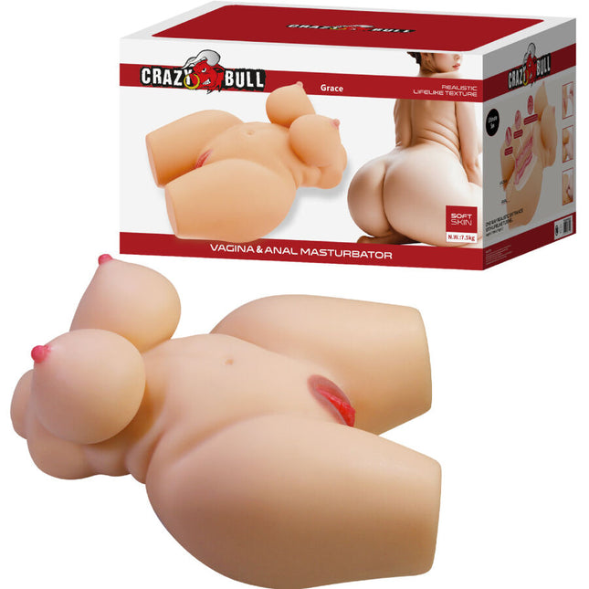 CRAZY BULL - GRACE TORSE FÉMININ RÉALISTE VAGIN ET ANAL 7,5 KG by CRAZY BULL