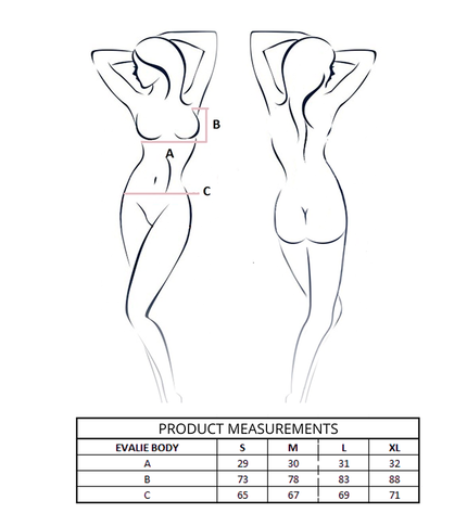 PASSION - BODY EVALIE NOIR L/XL by PASSION WOMAN TEDDIES