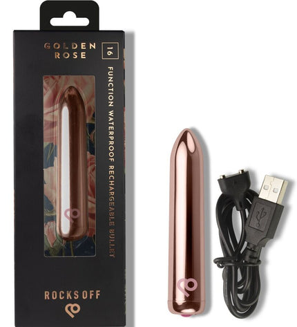 ROCKS-OFF - BALLE VIBRANTE RECHARGEABLE ROSE DORÉE by ROCKS-OFF