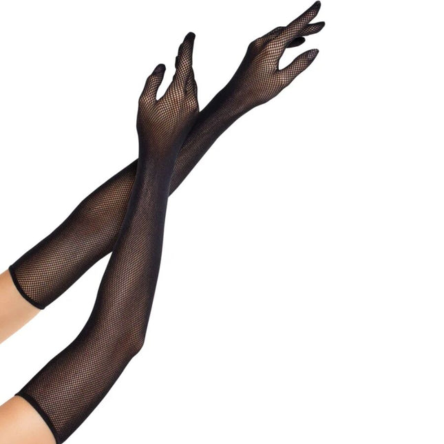 LEG AVENUE - GANTS LONGS EN RÉSEILLE OPERA NOIRS by LEG AVENUE ACCESSORIES