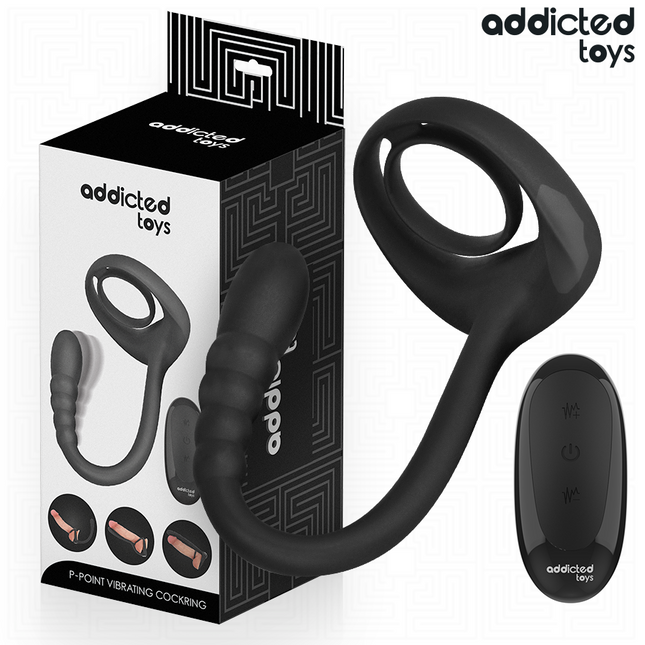 ADDICTED TOYS - ANNEAU PÉNITENTIAIRE VIBRANT POUR POINT P AVEC TÉLÉCOMMANDE by ADDICTED TOYS