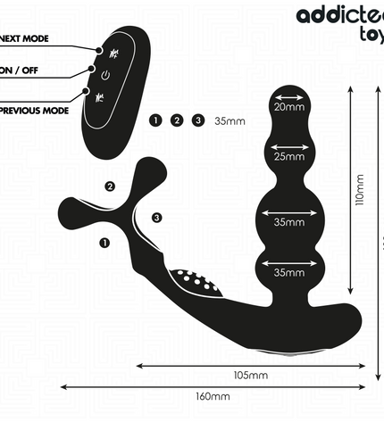 ADDICTED TOYS - MASSEUR DE PROSTATE ROTATIF À TÉLÉCOMMANDE by ADDICTED TOYS