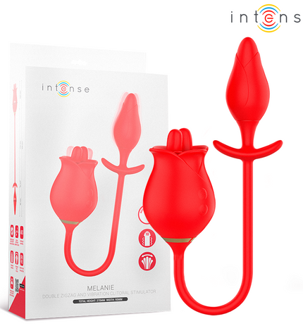 INTENSE - MELANIE DOUBLE STIMULATEUR DE CLITORIS AVEC LANGUE EN ZIGZAG by INTENSE HIGH TECH