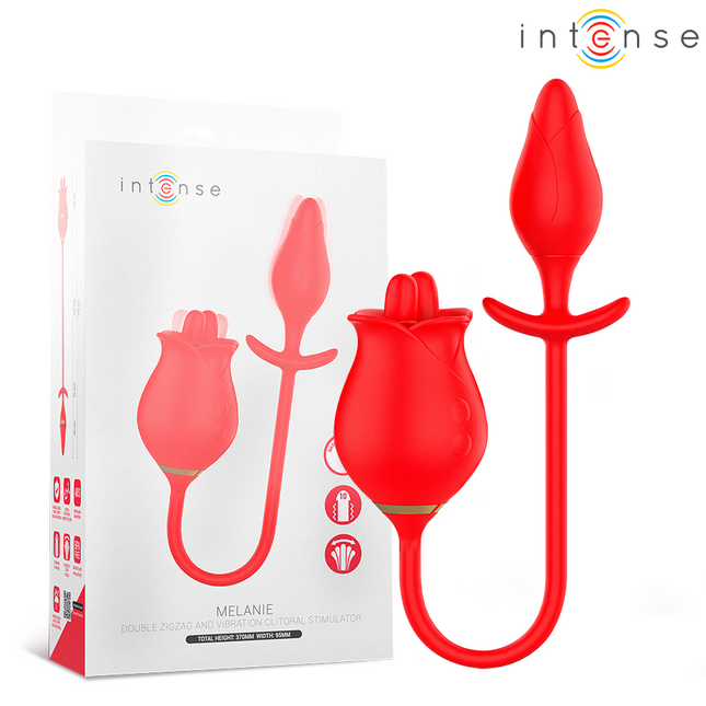 INTENSE - MELANIE DOUBLE STIMULATEUR DE CLITORIS AVEC LANGUE EN ZIGZAG by INTENSE HIGH TECH