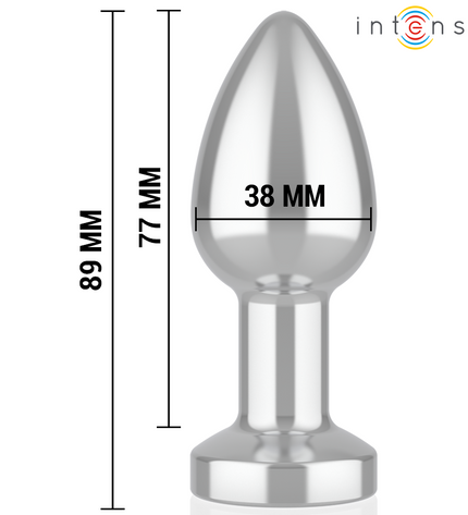 INTENSE - PLUG ANAL VIBRANT EN MÉTAL AVEC LUMIÈRES LED ET TÉLÉCOMMANDE - TAILLE M by INTENSE ANAL TOYS