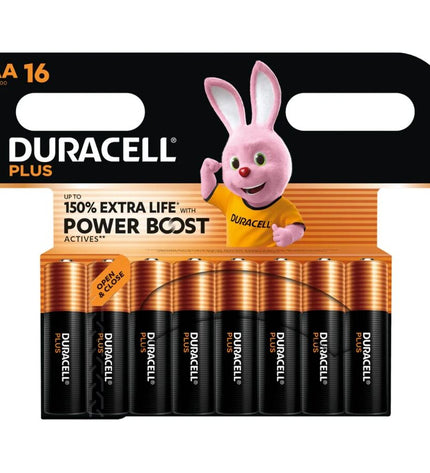 DURACELL - PLUS POWER BOOST PILES ALCALINES AA LR6 SOUS BLISTER X 16 by DURACELL