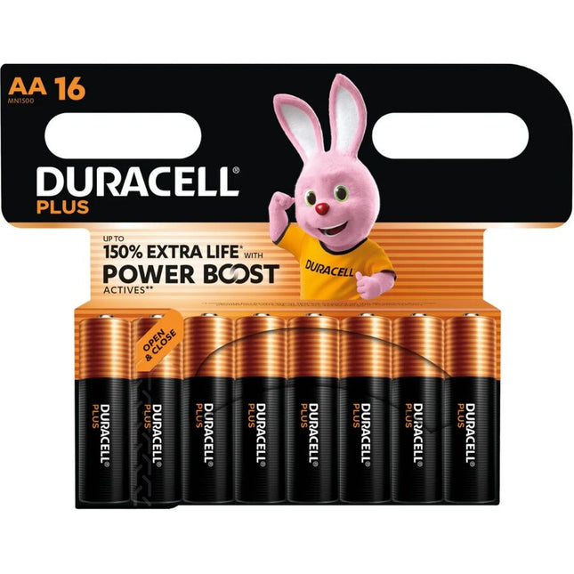 DURACELL - PLUS POWER BOOST PILES ALCALINES AA LR6 SOUS BLISTER X 16 by DURACELL