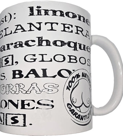 DIABLO PICANTE - TASSE BLANCHE AVEC SYNONYMES DE SEINS 370 ML by DIABLO PICANTE
