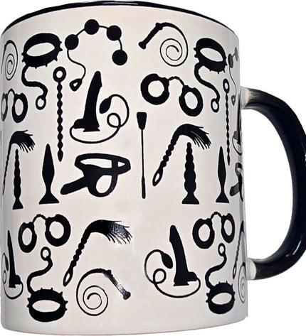 DIABLO PICANTE - TASSE BONDAGE BLANCHE AVEC ANSE NOIRE 370 ML by DIABLO PICANTE