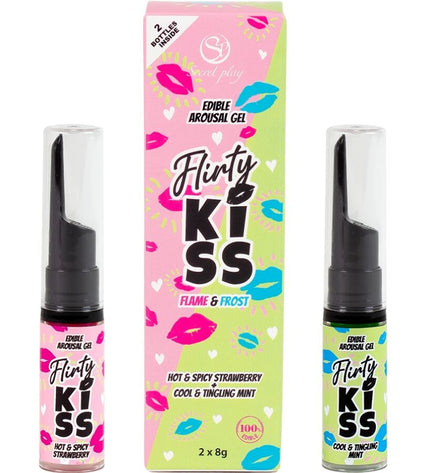 SECRETPLAY - GELS COQUINS BAISERS AVEC EFFETS DE SEXE ORAL FRAISE & MENTHE 2 X 8 GR by SECRETPLAY COSMETIC