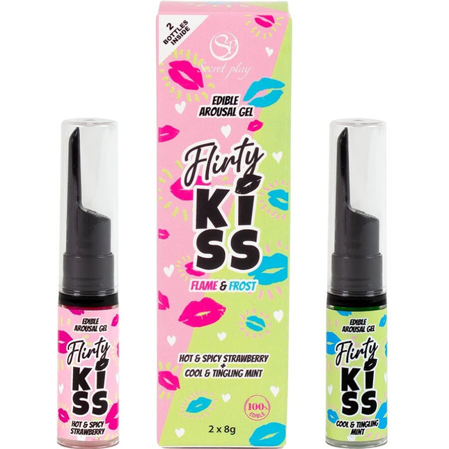 SECRETPLAY - GELS COQUINS BAISERS AVEC EFFETS DE SEXE ORAL FRAISE & MENTHE 2 X 8 GR by SECRETPLAY COSMETIC