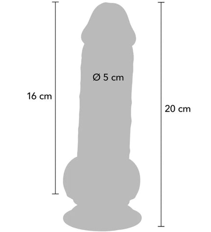 GET REAL - PÉNIS RÉALISTE DE LUXE AVEC TESTICULES EXTRA ÉPAIS DE 20 CM by GET REAL