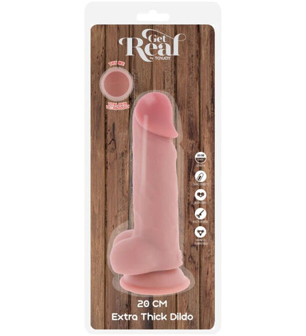 GET REAL - PÉNIS RÉALISTE DE LUXE AVEC TESTICULES EXTRA ÉPAIS DE 20 CM by GET REAL