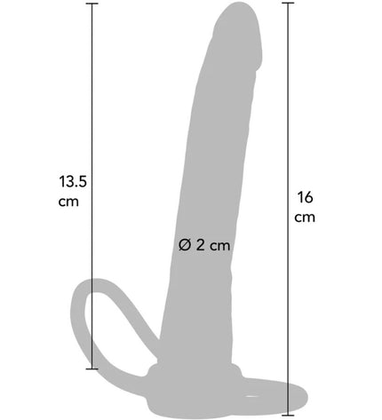 GET REAL - PÉNÉTRATEUR ANAL EN SILICONE DOUBLE TROUBLE 16 CM by GET REAL