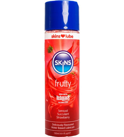 SKINS - LUBRIFIANT FRUITÉ À BASE D'EAU FRAISE 130 ML by SKINS