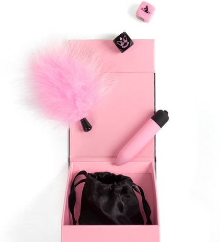 SECRET PLAY - COFFRET DE PLAISIRS POUR COUPLES : DÉS + BALLE VIBRANTE + STYLO À PLUME by SECRETPLAY 100% GAMES